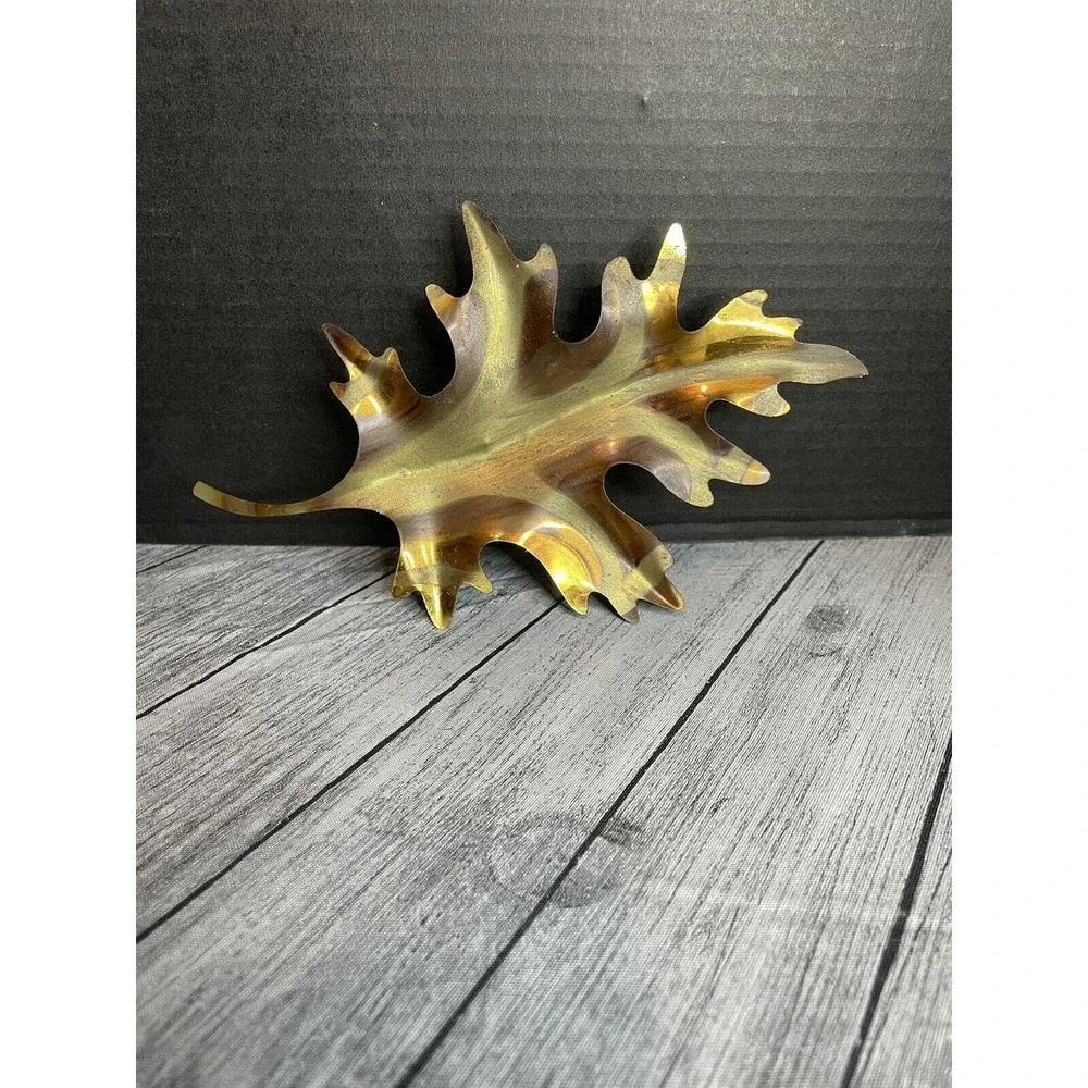 Vintage Brass Copper Maple Leave Wall Hanging Decor 8